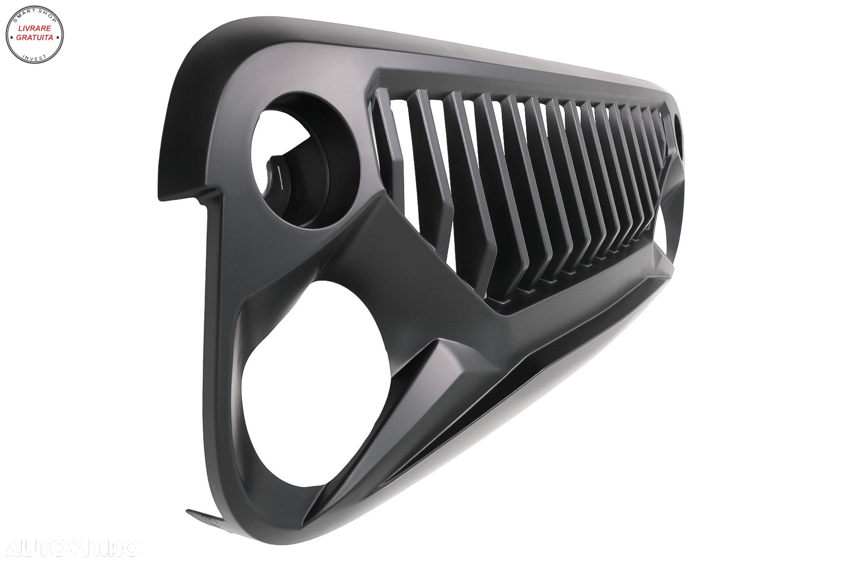 Grila Centrala Jeep Wrangler / Rubicon JK (2007-2017) Angry Bird Design Negru New - livrare gratuita - 2