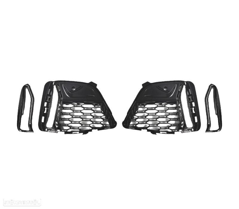 GRELHAS DE FAROIS NEVOEIRO BMW G20 19-22 LOOK M340 PRETO BRILHANTE - 2