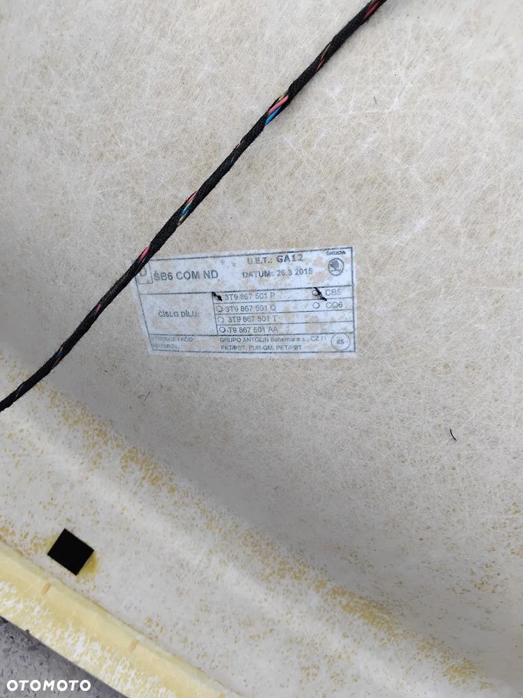 Podsufitka Skoda SuperB II kombi - 5