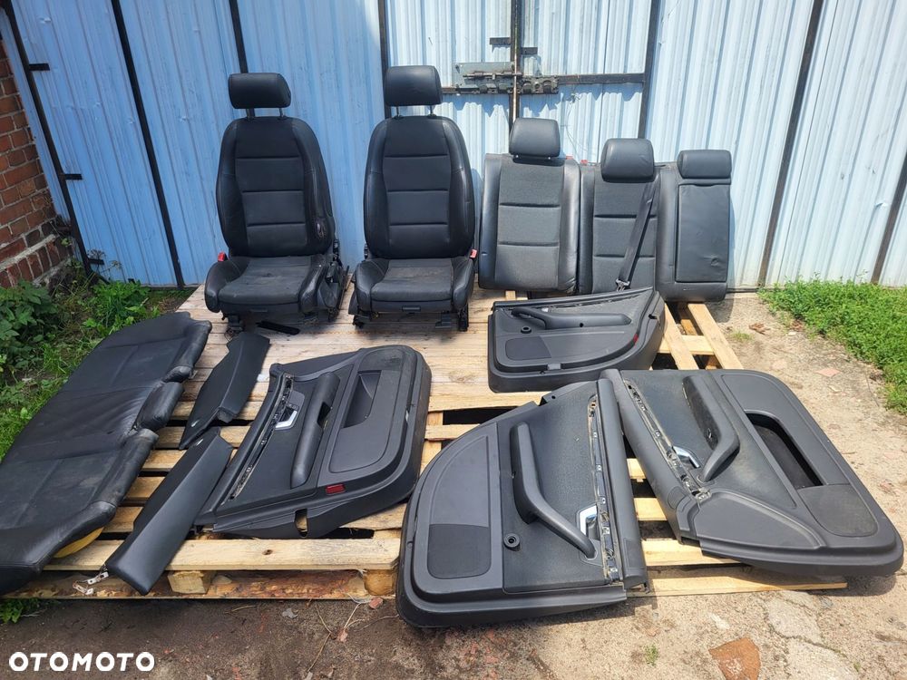 fotele + boczki speed kanapa audi a4 b6 s line pół skóra komplet - 1