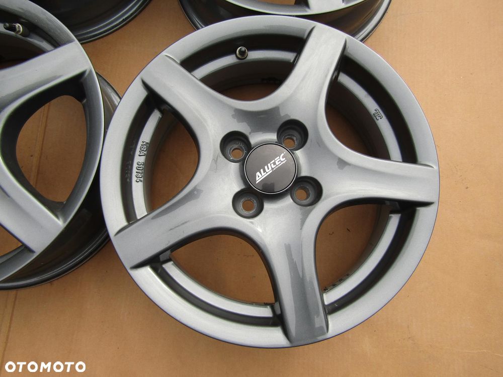 4x Felgi Aluminiowe 15 Opel Adam Vectra A Astra F Aveo Tigra Vectra Combo C Corsa B C D E Meriva Kadet Chevrolet Spark Lanos Nexia Nubira Aveo 5,5 j 4x100 ET40 piasta 56,6 mm + czujniki TPMS ALUTEC GERMANY - 10