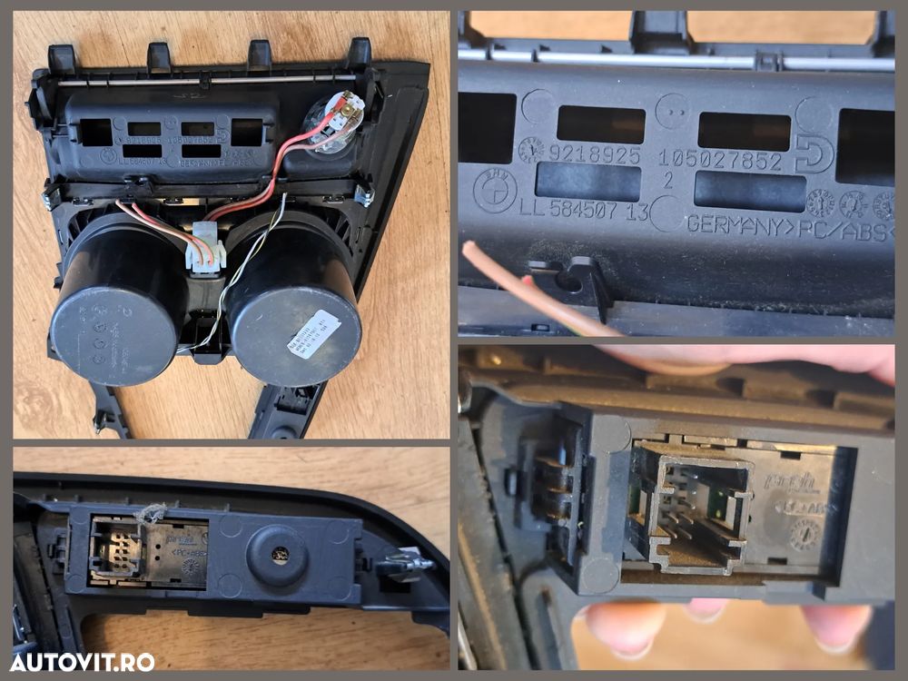 Capac ornament trim consola centrala cu suport pahare si priza, Panou butoane ESP PDC Sport consola centrala BMW F20 F36 Maner exterior deschidere haion chrome Mini R50 R52 R53 Maner exterior chrome, negru mat bmw Seria 3 E46 - 5