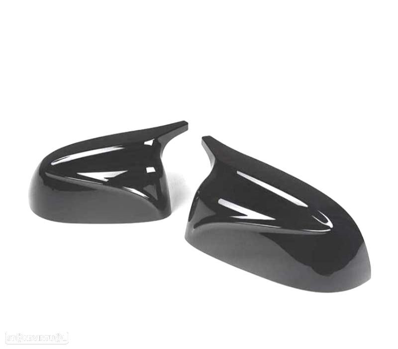 CAPAS DE ESPELHOS RETROVISORES BMW X5 G05 X6 G06 LOOK M PRETO BRILHANTE - 3