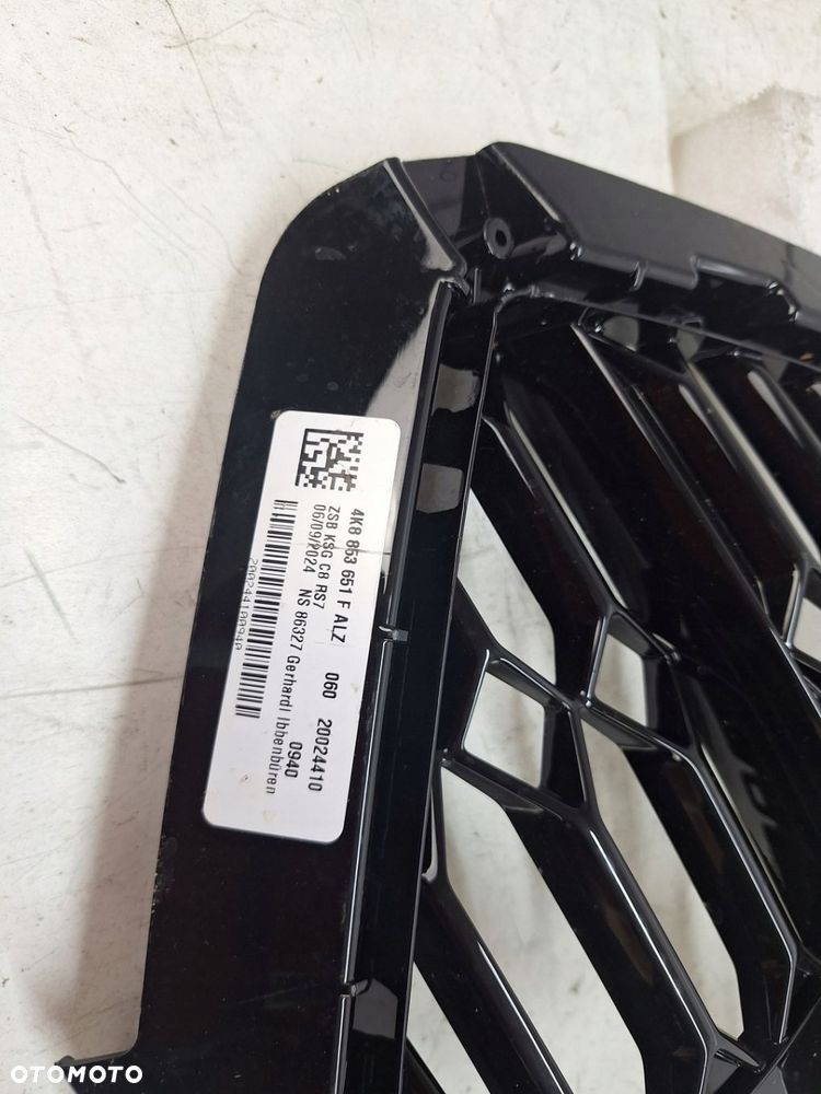 ATRAPA AUDI RS6 RS-6 4K 4K8 C8 2019-2024 ORYGINAŁ OE ASO GRILL KRATKA BLACK - 4