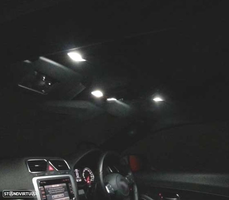 KIT COMPLETO DE 10 LAMPADAS LED INTERIOR PARA VOLKSWAGEN VW SCIROCCO R 3R 09-17 - 5