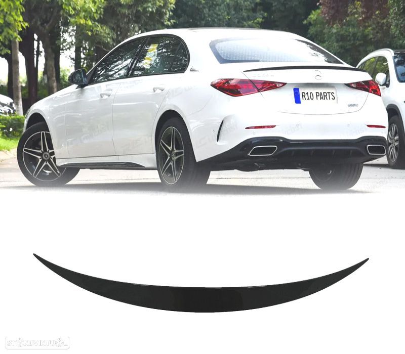 AILERON SPOILER MERCEDES W206 22- LOOK AMG C63 PRETO BRILHANTE - 1
