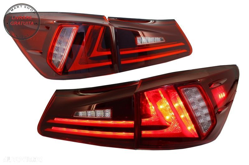 Stopuri LED LEXUS IS XE20 (2005-2012) Light Bar Facelift New XE30 Design Rosu Clar- livrare gratuita - 1
