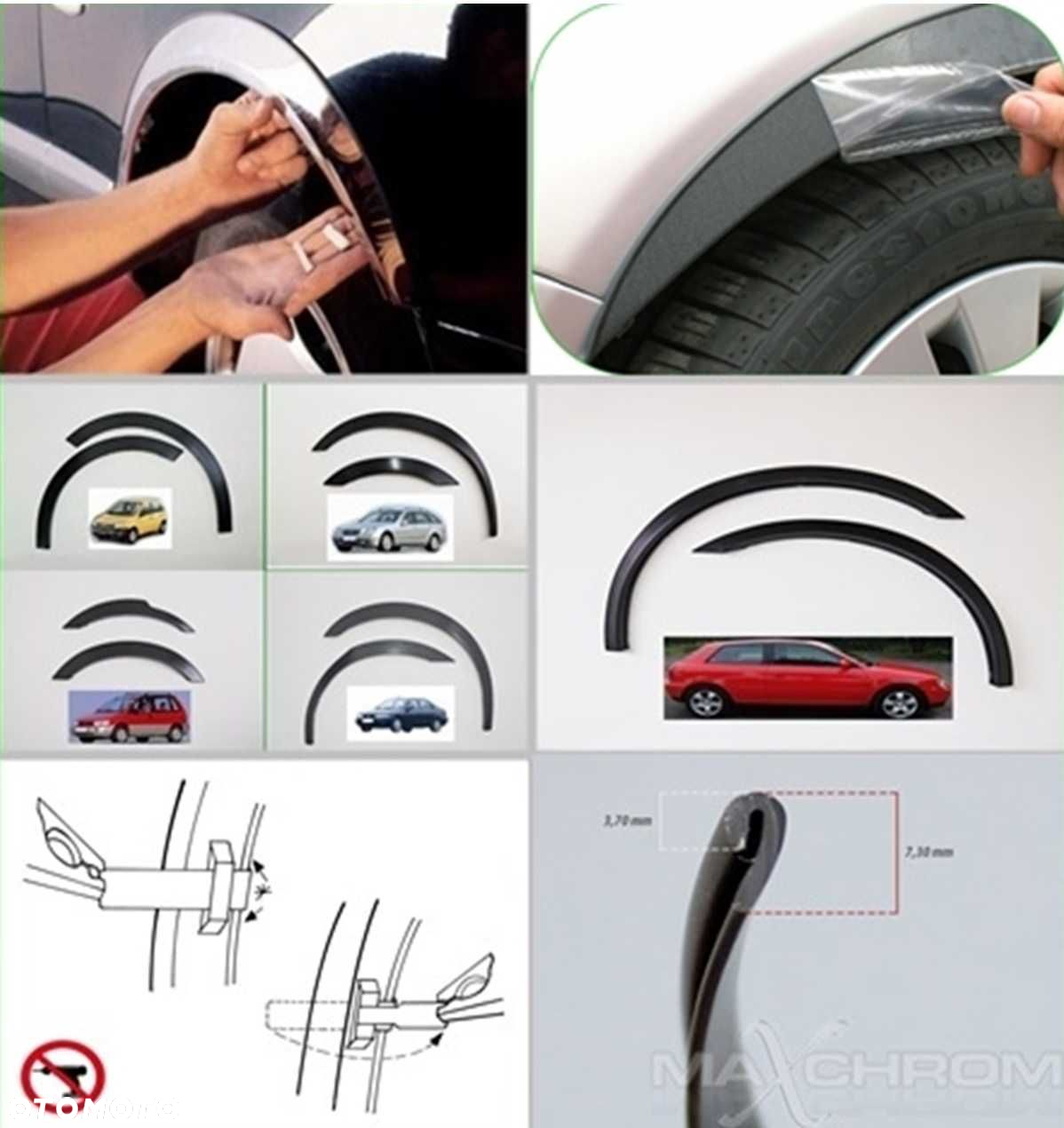 Listwa Nakładka na Błotnik do Audi BMW Citroen Fiat Ford Honda Opel VW - 5