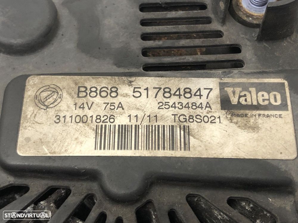 Alternador Usado FIAT DOBLO (119_, 223_) 1.3 JTD REF. 2543484A MOTOR 199A2000 /... - 6