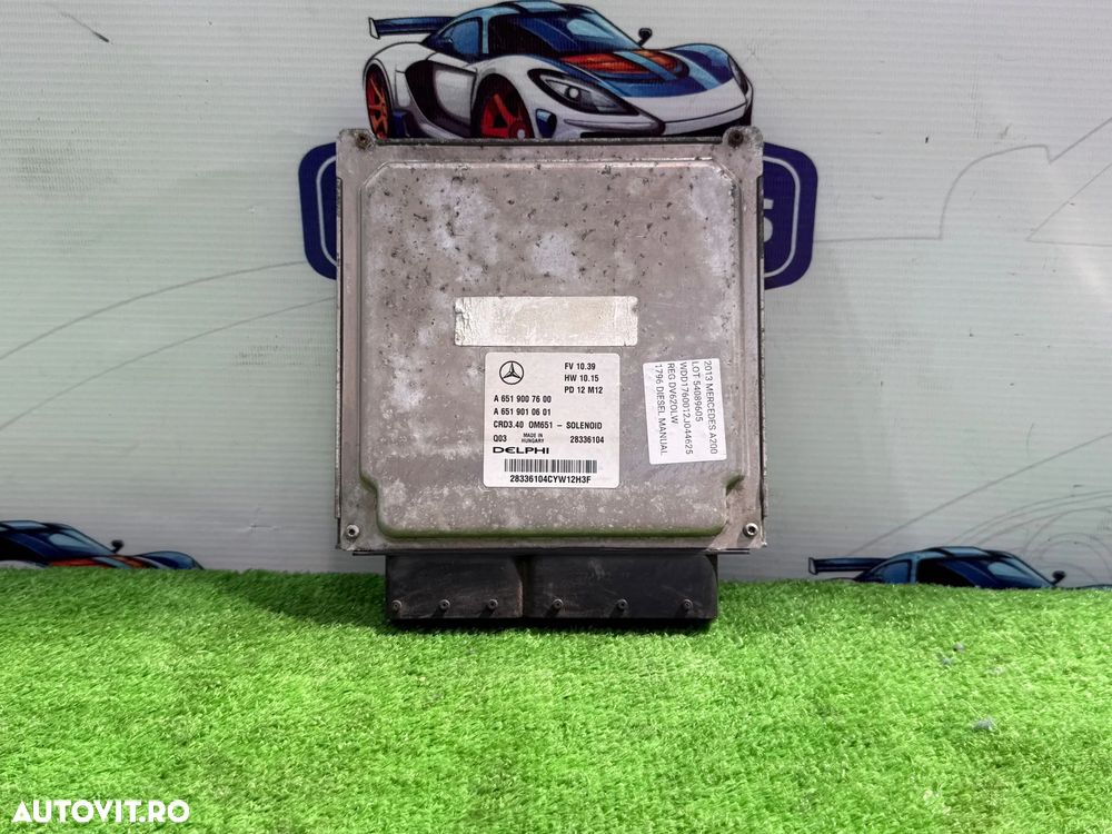 CALCULATOR MOTOR ECU MERCEDES BENZ A200 2013 W176 1.8 DIESEL COD OEM A6519007600 A6519010601 2012-2018 - 1