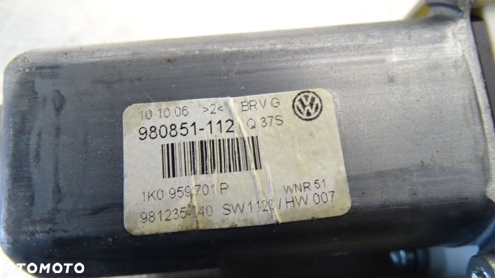 SILNICZEK SZYB LEWY PRZÓD VOLKSWAGEN PASSAT B6 2.0TDI 1K0959701P - 5