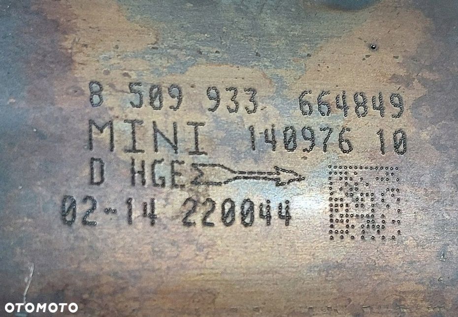 katalizator dpf mini cooper r60 toyota verso 1.6 d 8509933 - 6