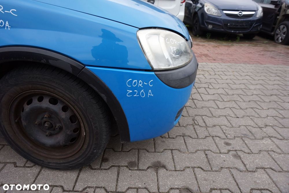 MASKA ZDERZAK BŁOTNIKI LAMPY CORSA C III Z20A  OPEL 1999-2003 NIEBIESKI PRZÓD KOMPLETNY - 24