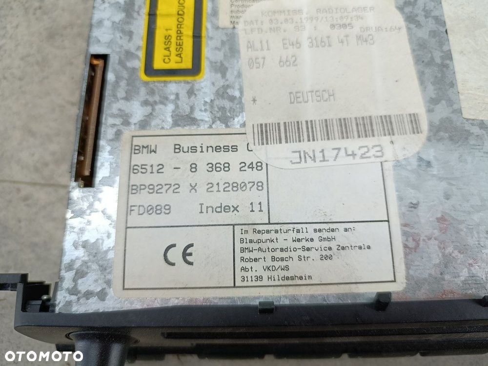 RADIO FABRYCZNE BMW 3 E46 FL 8368248  7649272042  BLAUPUNKT - 5