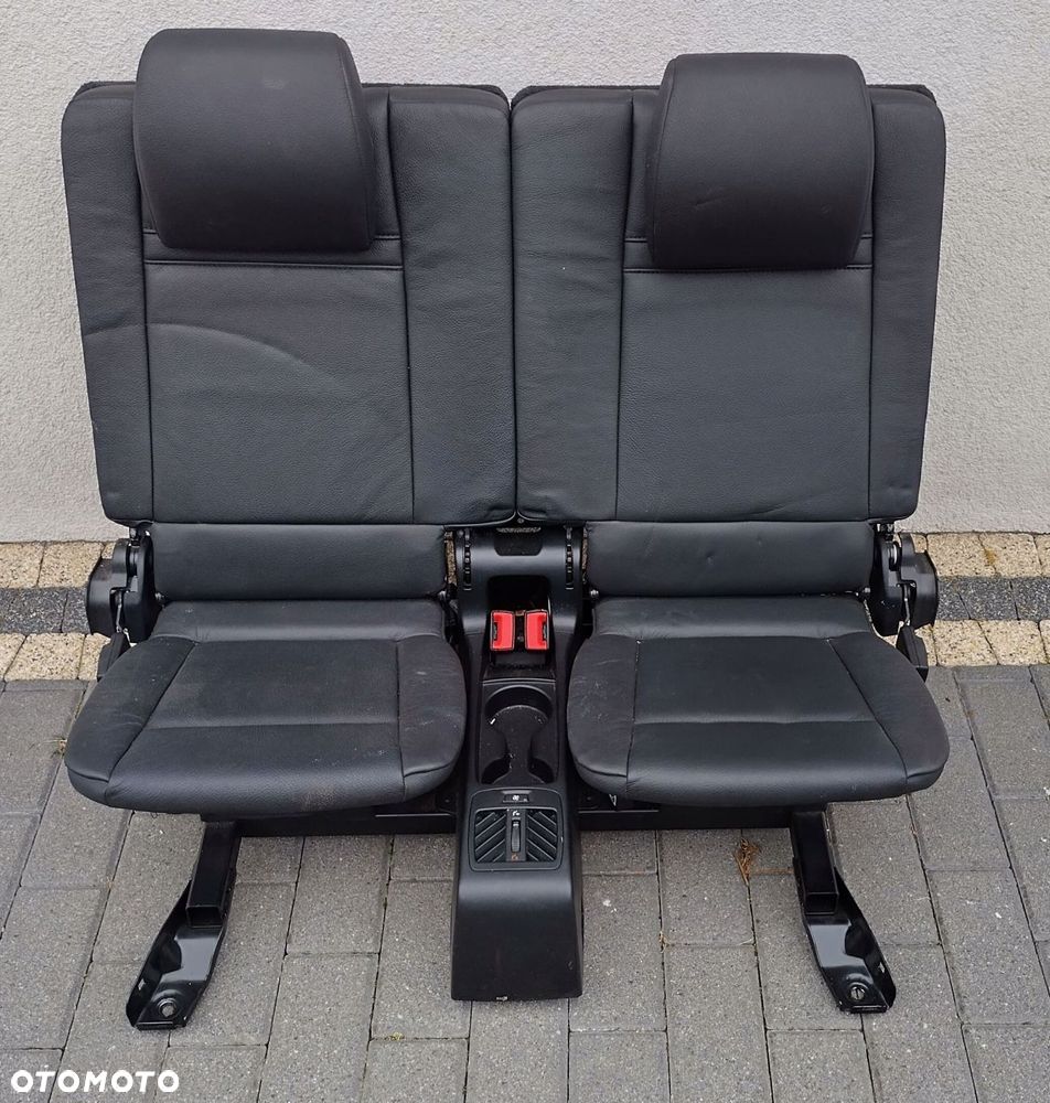 bmw x5 e70 lift 10-13 kanapa fotele trzeci rząd czarna skóra - 2