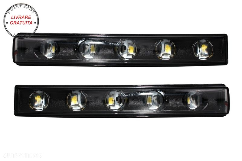 Carcasa faruri LED DRL Negru Mercedes G-class W463 (1989-2012) G65 Design cu Farur- livrare gratuita - 9