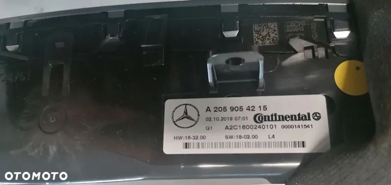 MERCEDES C-KL W205 19r PANEL KLIMATYZACJI A2059054215 - 2