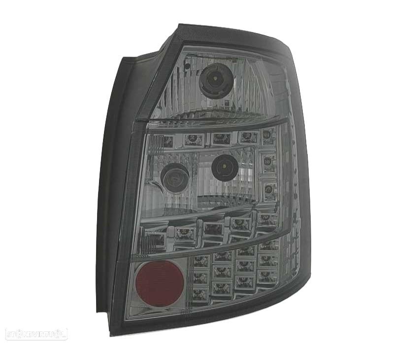 FAROLINS LED AUDI A4 B6 AVANT 01-04 FUNDO CROMADO FUMADO - 3