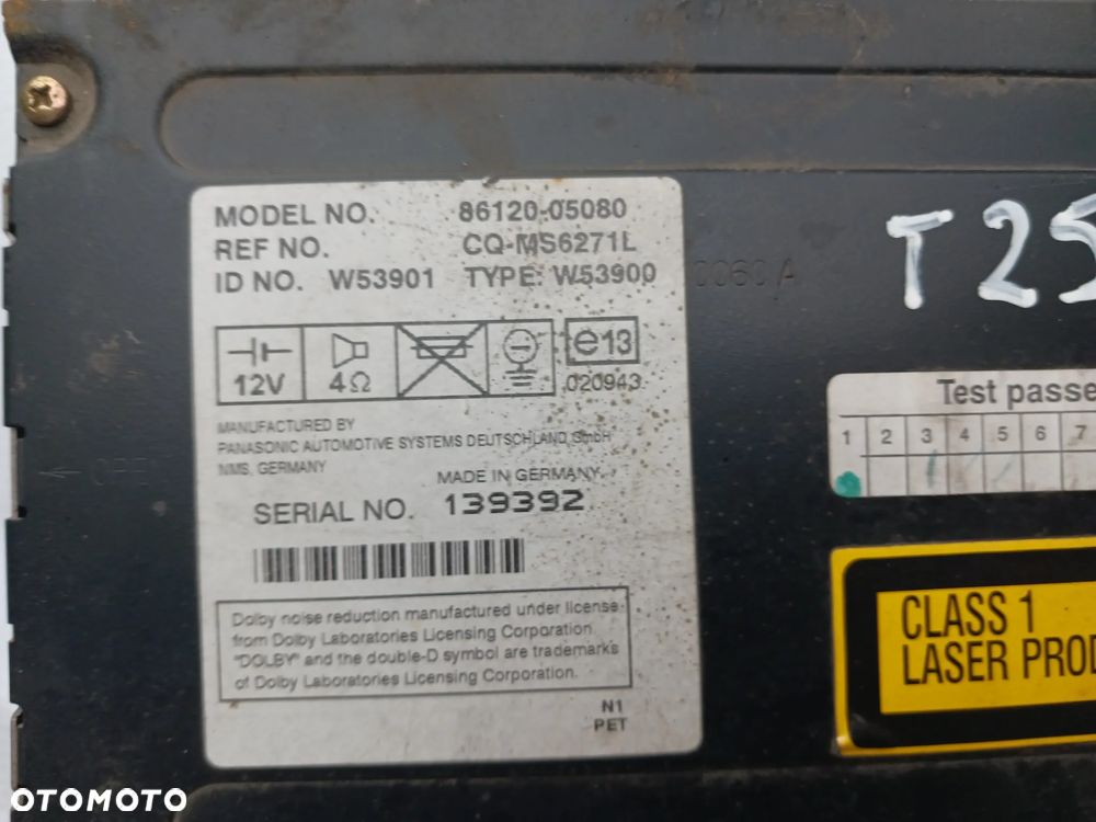 Panel środkowy radio panel nawiewu Toyota Avensis T25 55900-05200 55902-05050-H radio wyświetlacz panel sterowania konsola środkowa - 10