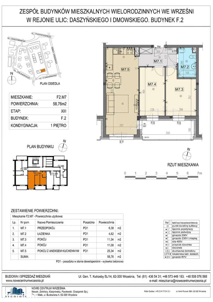 Mieszkanie F2.M7 - 58,76 m2 + skrytka lokatorska K3 - 2,83 m2