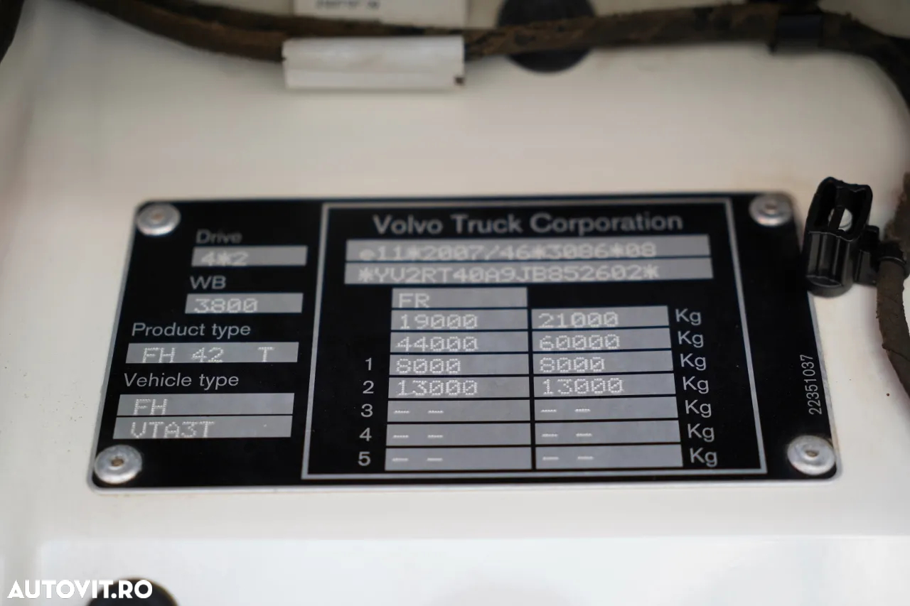 Volvo FH 500 / CABINĂ JOSĂ / SISTEM HIDRAULIC / CONTRACT DE SERVICE POST-SERVICE - 36
