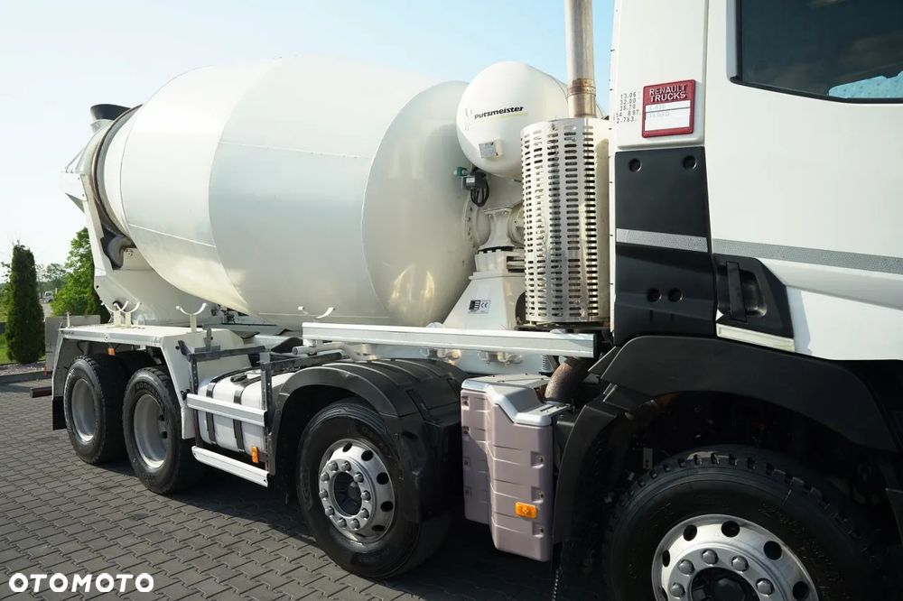 Renault C 430 XLOAD / 8X4 / BETONOMIESZARKA  / GRUSZKA 9.1 M3 / ALUFELGI / EURO 6 / - 15