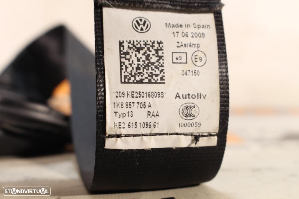 Cinto Frontal Esquerdo Volkswagen Scirocco (137, 138)  1K8857705a / 61 - 7