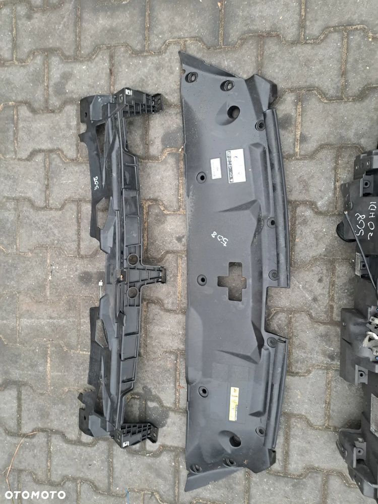 Peugeot 508 I 1.6 pas przedni kompletny chłodnice belka pod zderzak przód maskownica wzmocnienie górne wentylator - 5