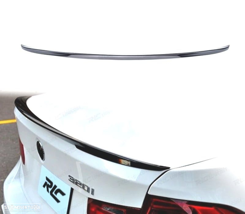 AILERON LIP SPOILER TRASEIRO BMW F30 LOOK M PERFORMANCE PRETO BRILHANTE - 5