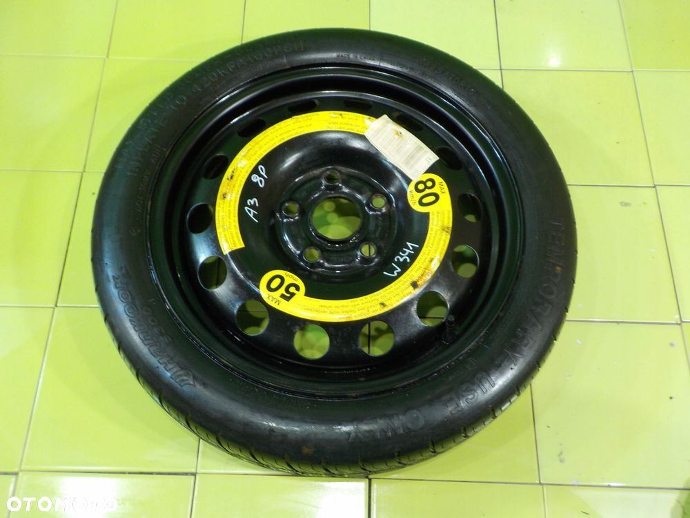 AUDI A3 8P GOLF V GOLF VI kolo dojazdowe 125/70/16 5X112 - 1