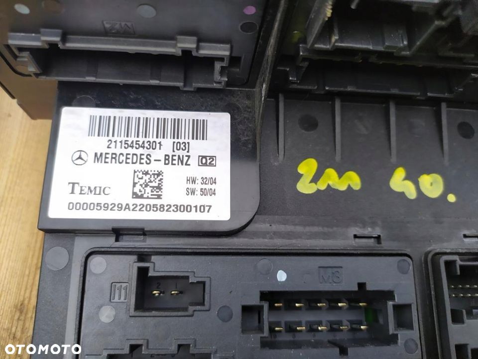 MERCEDES W211 MODUŁ STEROWNIK SAM 2115454301 - 2