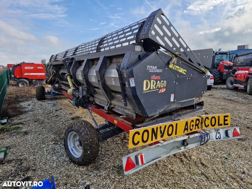 Olimac DRAGO GT 12 RANDURI HEADER PORUMB CU CARUCIOR TRANSPORT COCHET 4WD 9.15M - 5