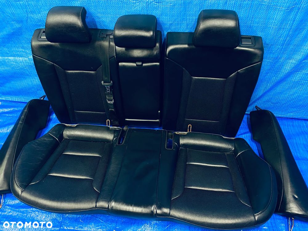 FOTEL FOTELE ŚRODEK KANAPA TYLNA TYŁ TYLNE HYUNDAI I40 KOMBI 13R SKÓRY CZARNE KOMPLET ORYGINAŁ - 8