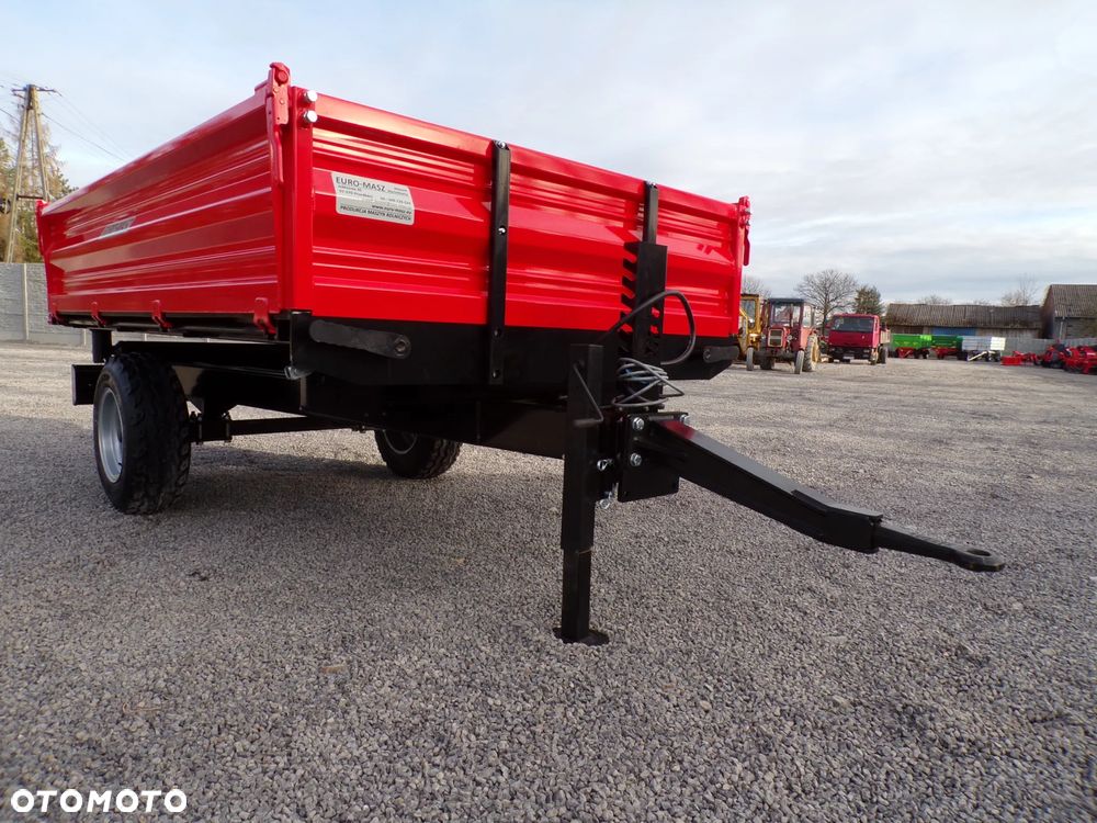 przyczepa rolnicza 3t wywrotka / euro-masz / zsyp / hamulce /nadstawy/ jednoosiowa - 3