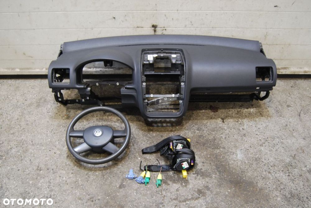 DESKA KOKPIT KOMPLET PASY AIR BAG VW GOLF V 1K0858295 1K3857705C - 1