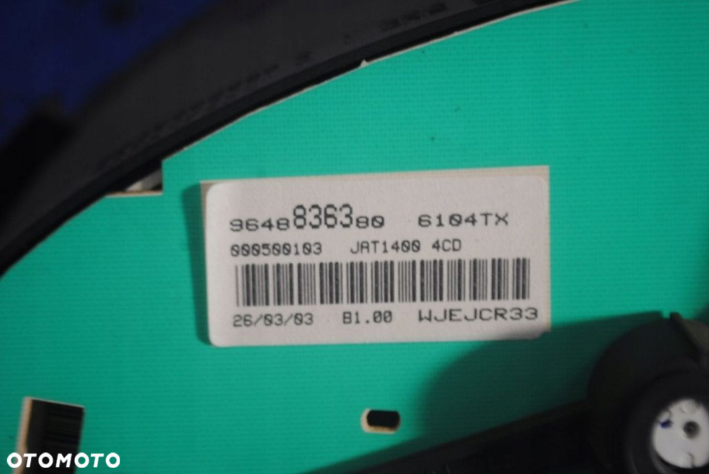 PEUGEOT 206 LIFT 1.4 HDI LICZNIK ZEGARY 9648836380 - 4