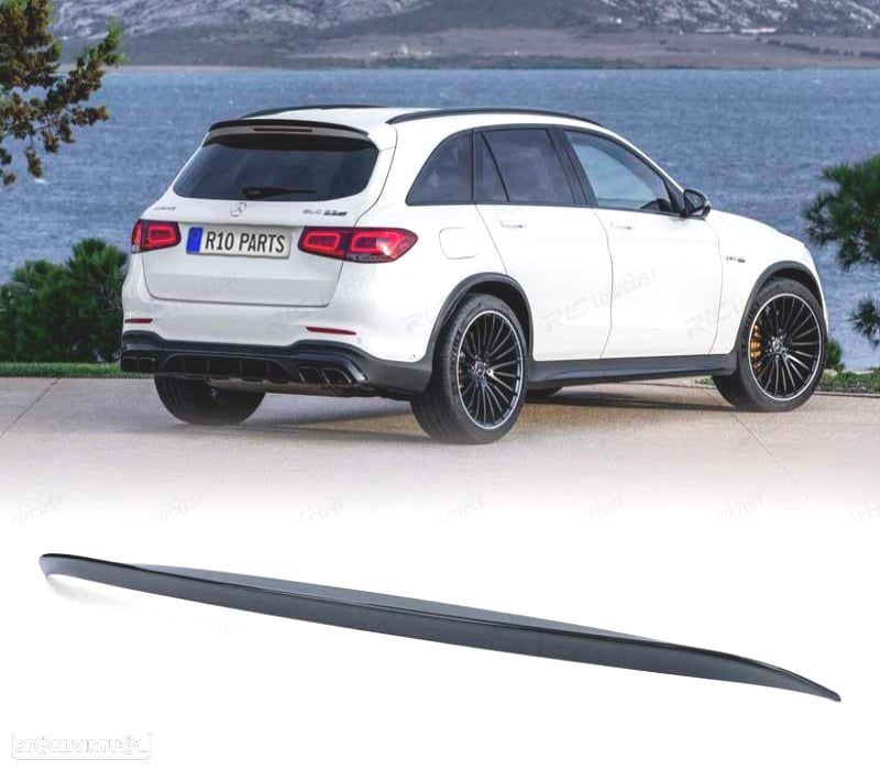 AILERON SPOILER MERCEDES GLC X253 15-19 LOOK AMG PRETO BRILHO - 1