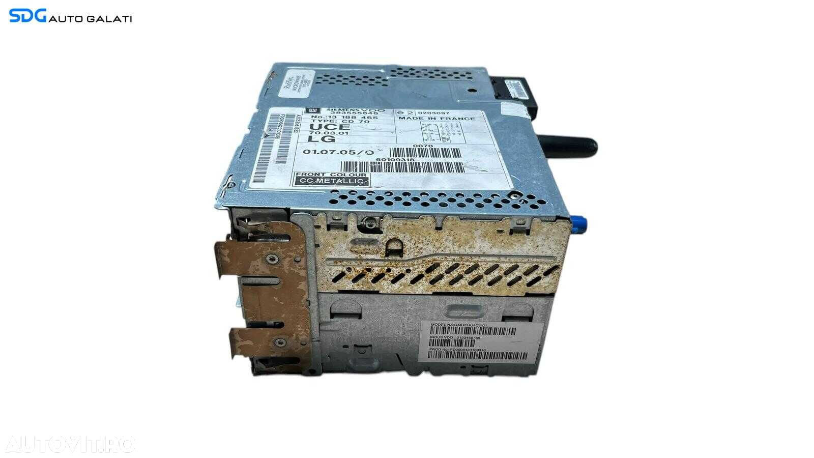 Unitate Radio CD Player CD70 Navi Navigatie Opel Astra H 2004 - 2010 Cod 13188465 (Nu are Fata Radioului) [L5661] - 6