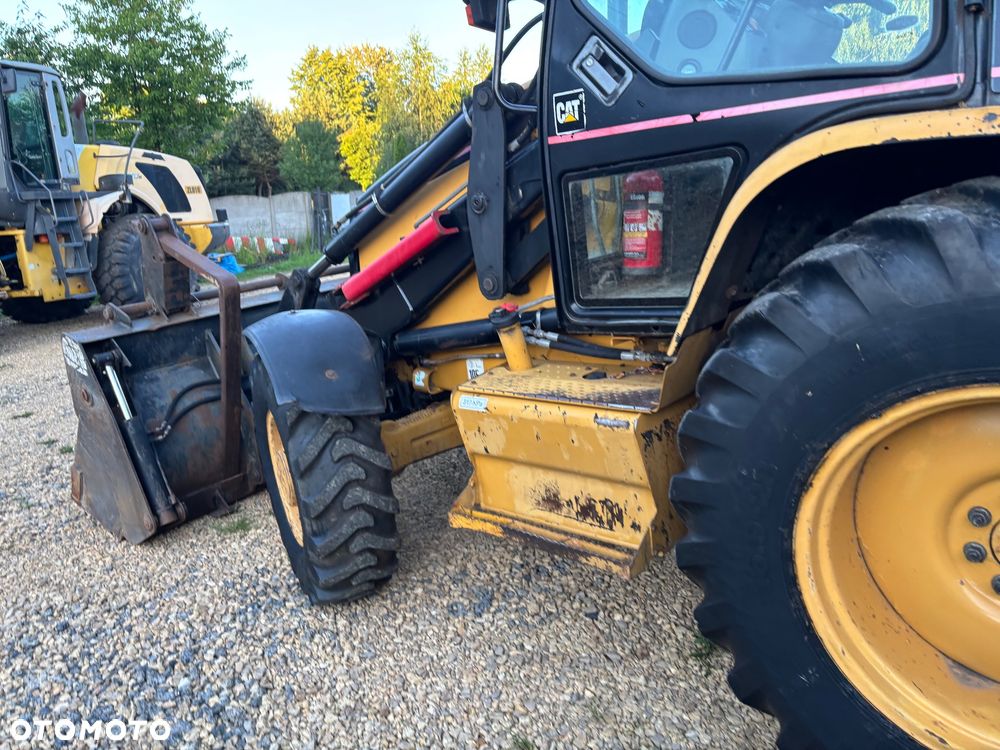 Caterpillar CAT 428D 2005r 4x4 koparko ładowarka teleskop widły rekin - 26