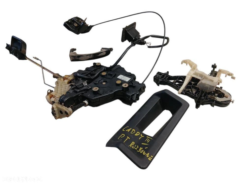 ZESTAW ZAMEK KLAMKA DRZWI PRZESUWNYCH PRAWY VW CADDY III 2K0843654AC CADDY - 4