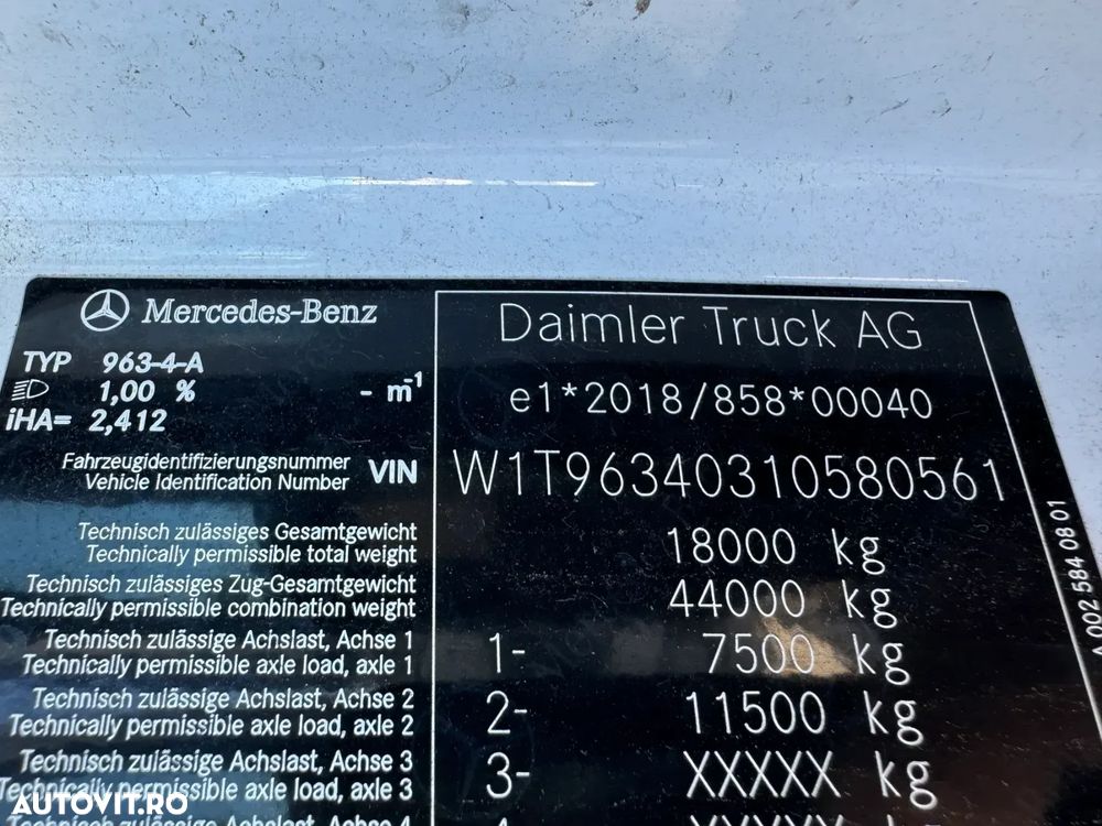 Mercedes-Benz ACTROS 1851, BigSpace, finantare, factura externa, tacho G2V2 - 31