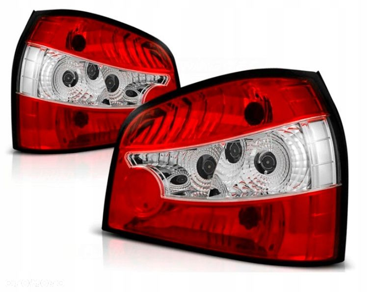 Lampy tyl na kpl Tuning Red White Audi A3 8l 96-00 - 2