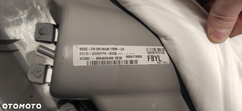 HYUNDAI I20 III BOCZEK TAPICERKA DRZWI LEWY LEWA PRZÓD PRZEDNIA BOSE 21- - 6