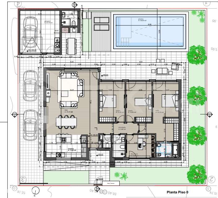 Moradia Térrea T4 Contemporânea na Qta. do Anjo com Piscina e Garagem - Grande imagem: 4/5