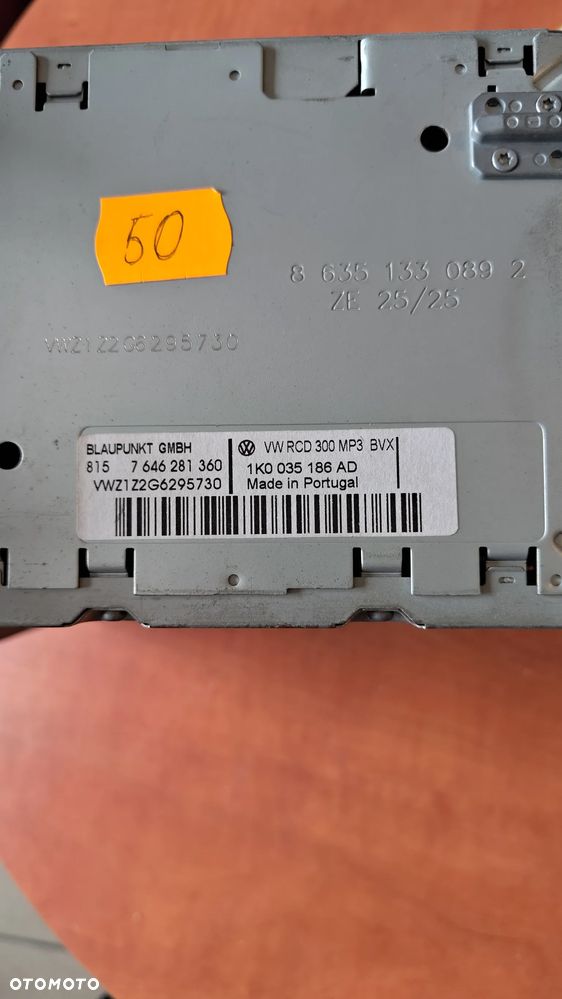RADIO ODTWARZACZ CD MP3 VW 1K0035186AD - 3