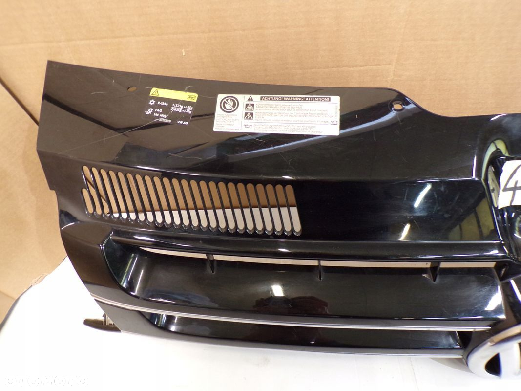 VW T5 LIFT 10- ATRAPA GRILL ORYGINALNA CARAVELLE MULTIVAN CZARNA CHROMY - 3