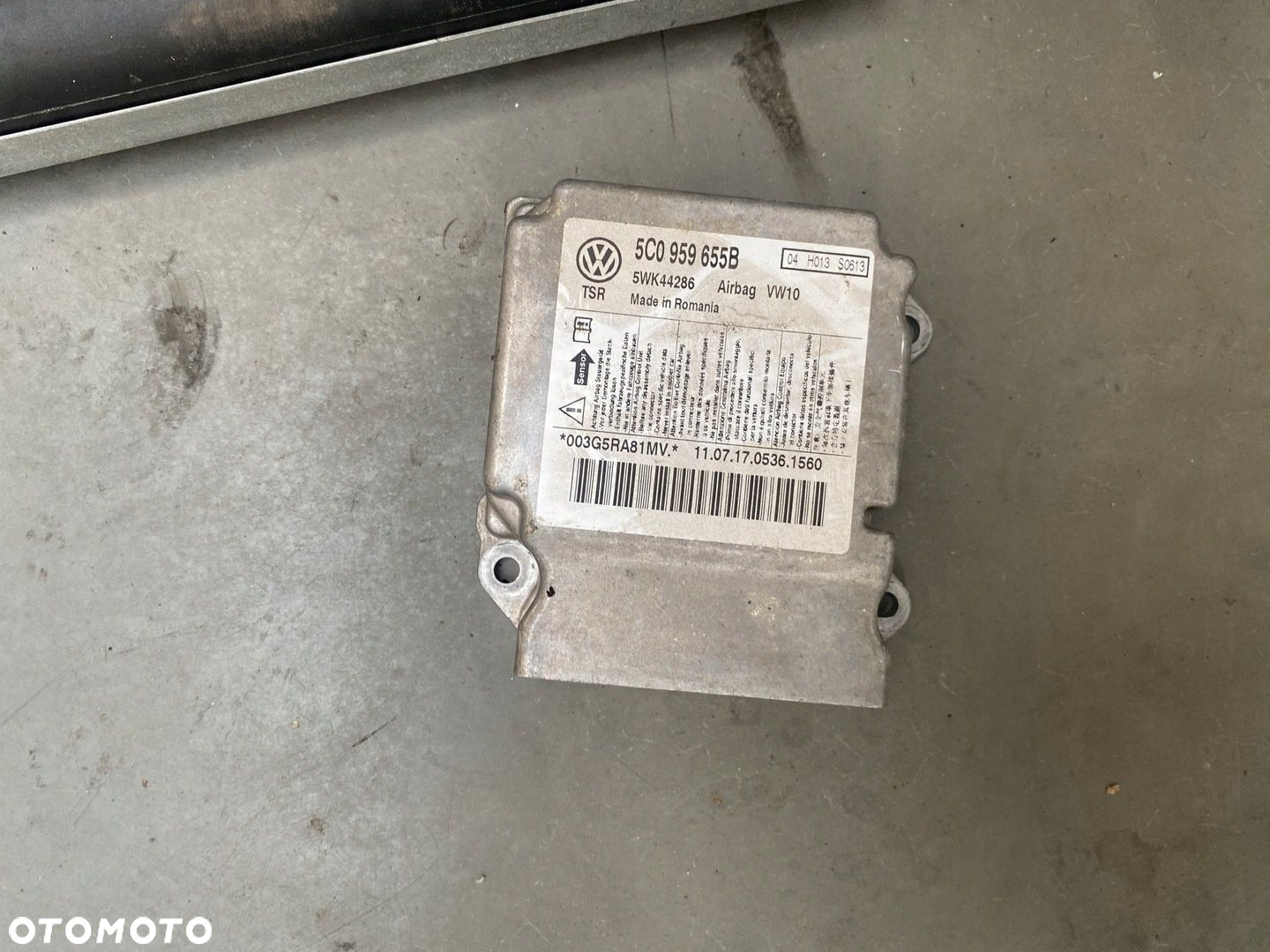 VW GOLF VI KONSOLA PODUSZKA PASY SENSOR - 2