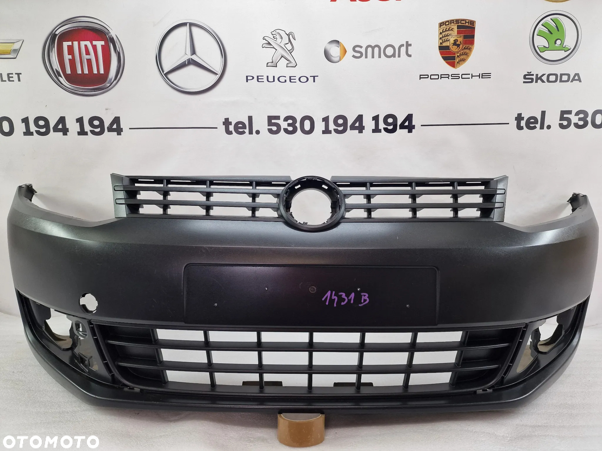 VW CADDY 2K5 10- ZDERZAK PRZEDNI PRZÓD W STRUKTURZE , ŁADNY , NR 2K5807221A , NR AUKCJI NZ1431 - 22