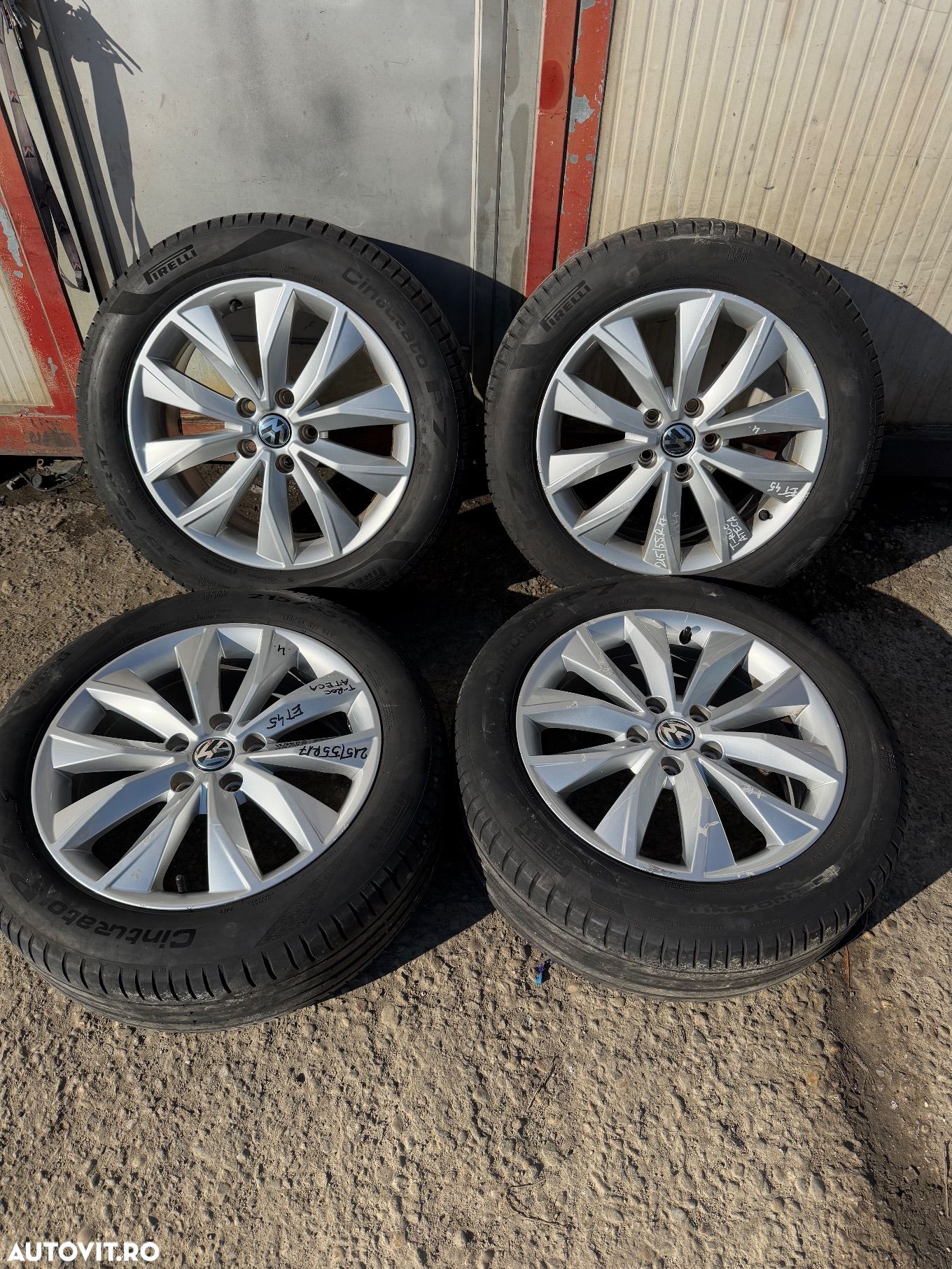 Set jante aliaj VW T-ROC , SEAT ATECA cu cauciucuri vara 215/55R17 - 1