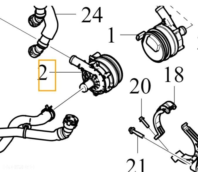 VOLVO C40 XC40 POLESTAR 2 pompa wody do chlodzenia baterii OE - 1